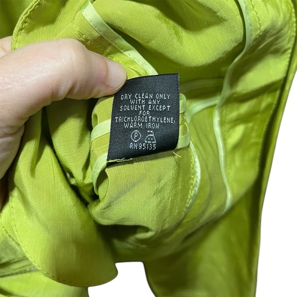 Lafayette 148 Stylish Chartreuse Women's Linen Blend Jacket - Picture 8 of 14